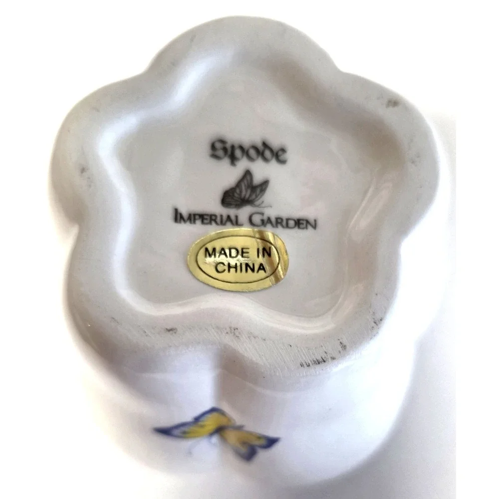 Spode Imperial Garden Completer Set Sugar & Creamer Set Porcelain Lid & Spoon
